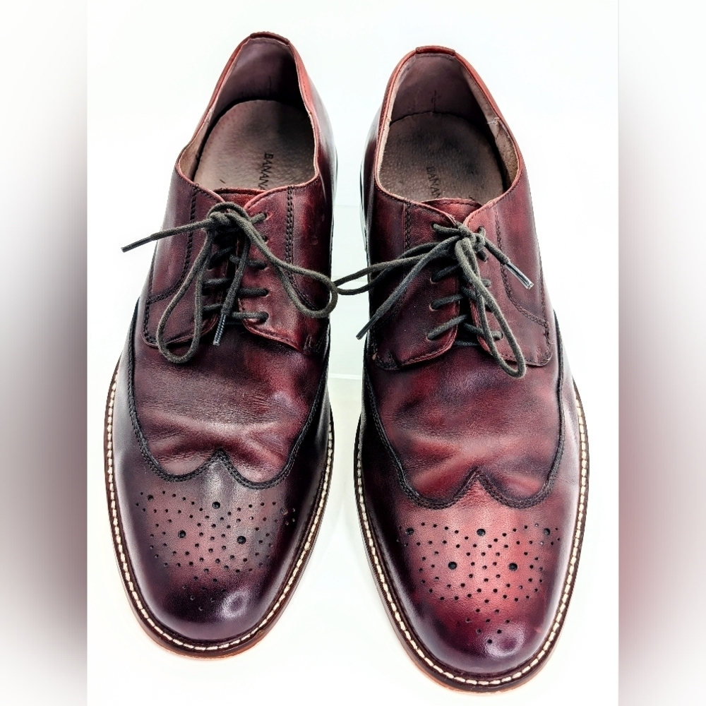 Hadley Italian Leather Brogue Oxford | Banana Republic